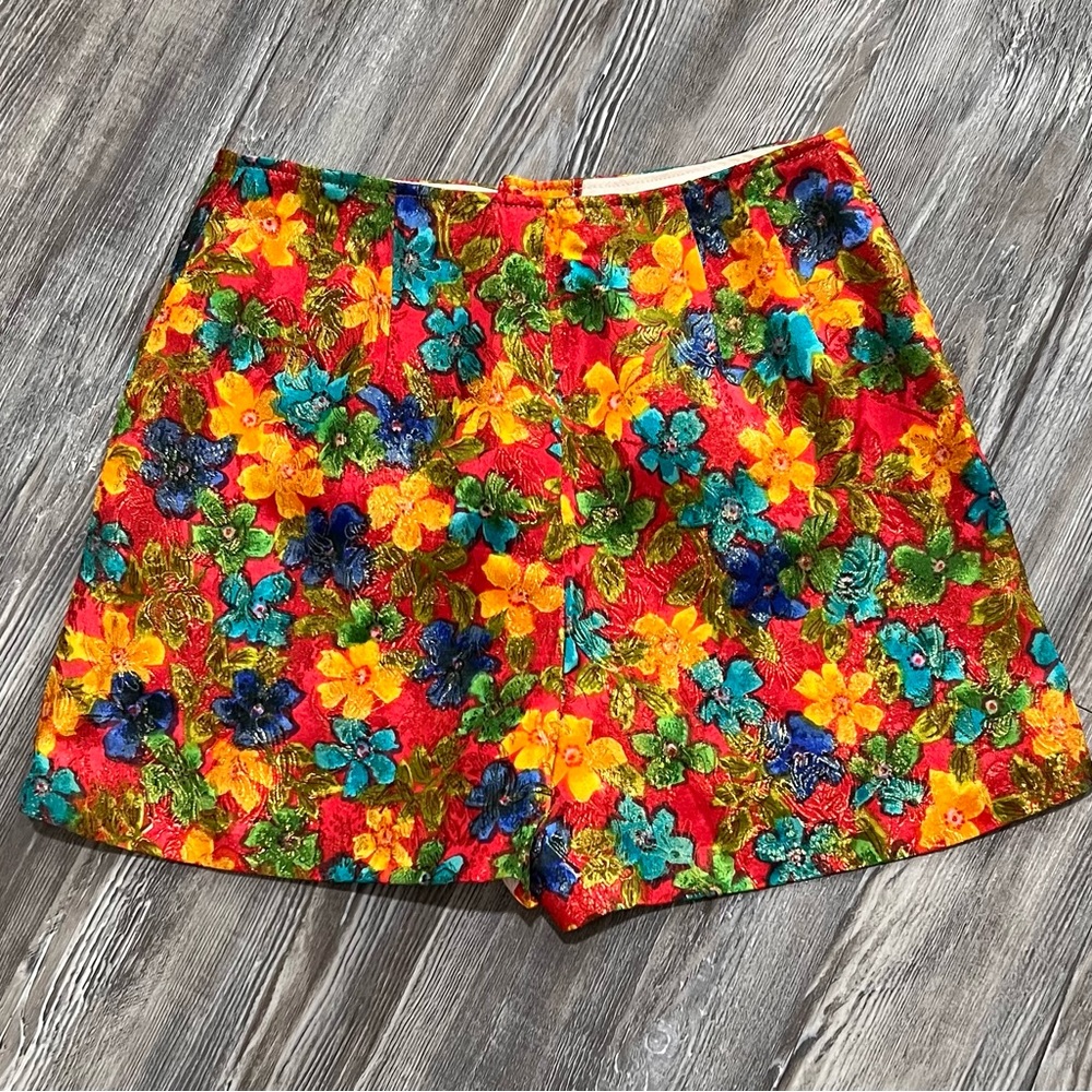 Vintage 50’s Beverly Paige Floral High Waist Women's Hot-pants Shorts - Picture 3 of 7